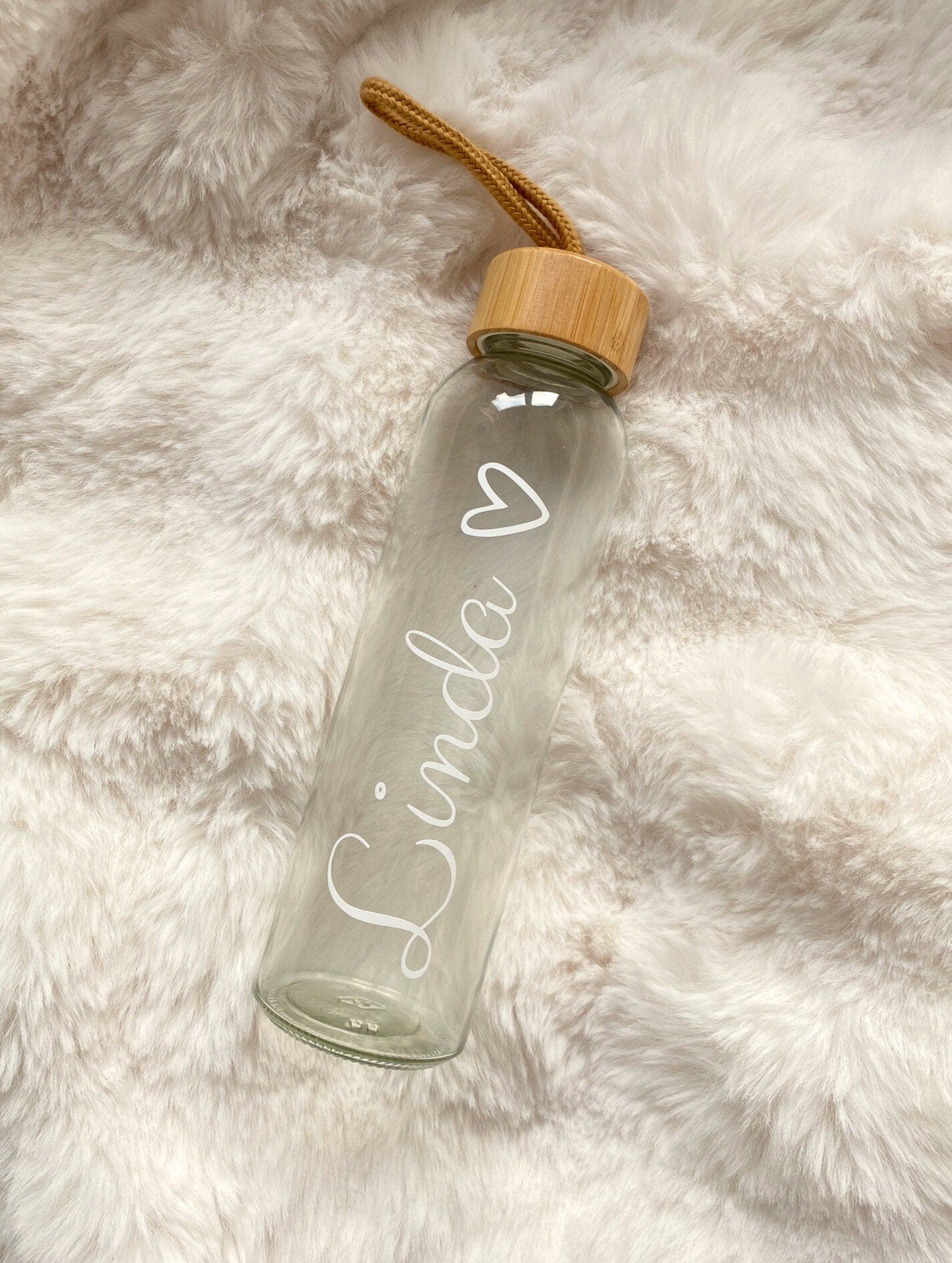 Personalisierte Glasflasche mit Namen