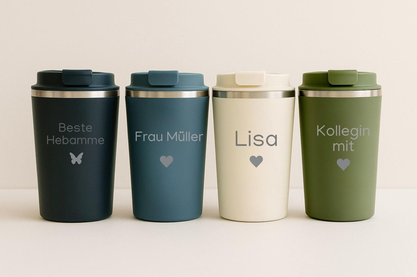 Personalisierter Becher mit deinem Text | Wunschtext | Thermobecher mit Namen | Kaffeebecher mit Gravur | Kaffee Tee | Geschenkidee