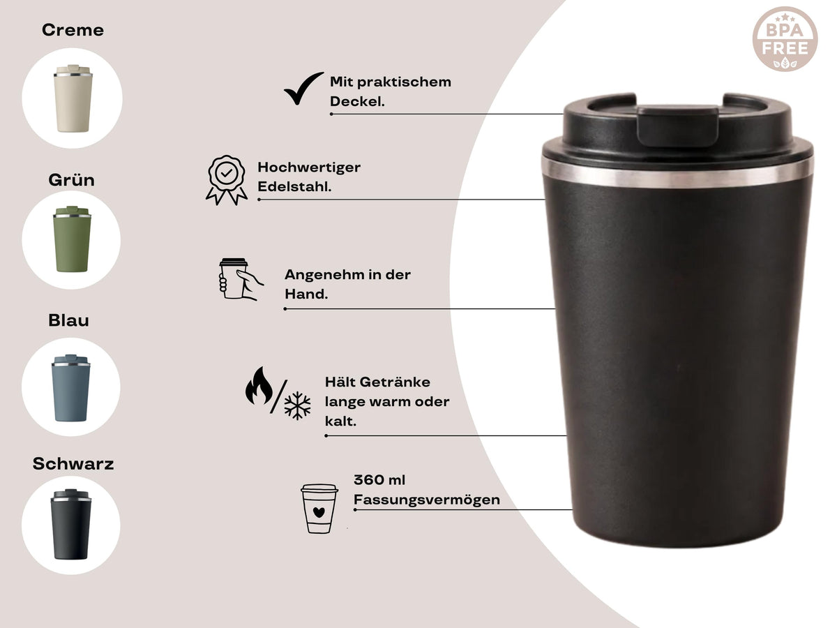 Thermobecher für Mama & Papa, Mit Name – Produktansicht 6