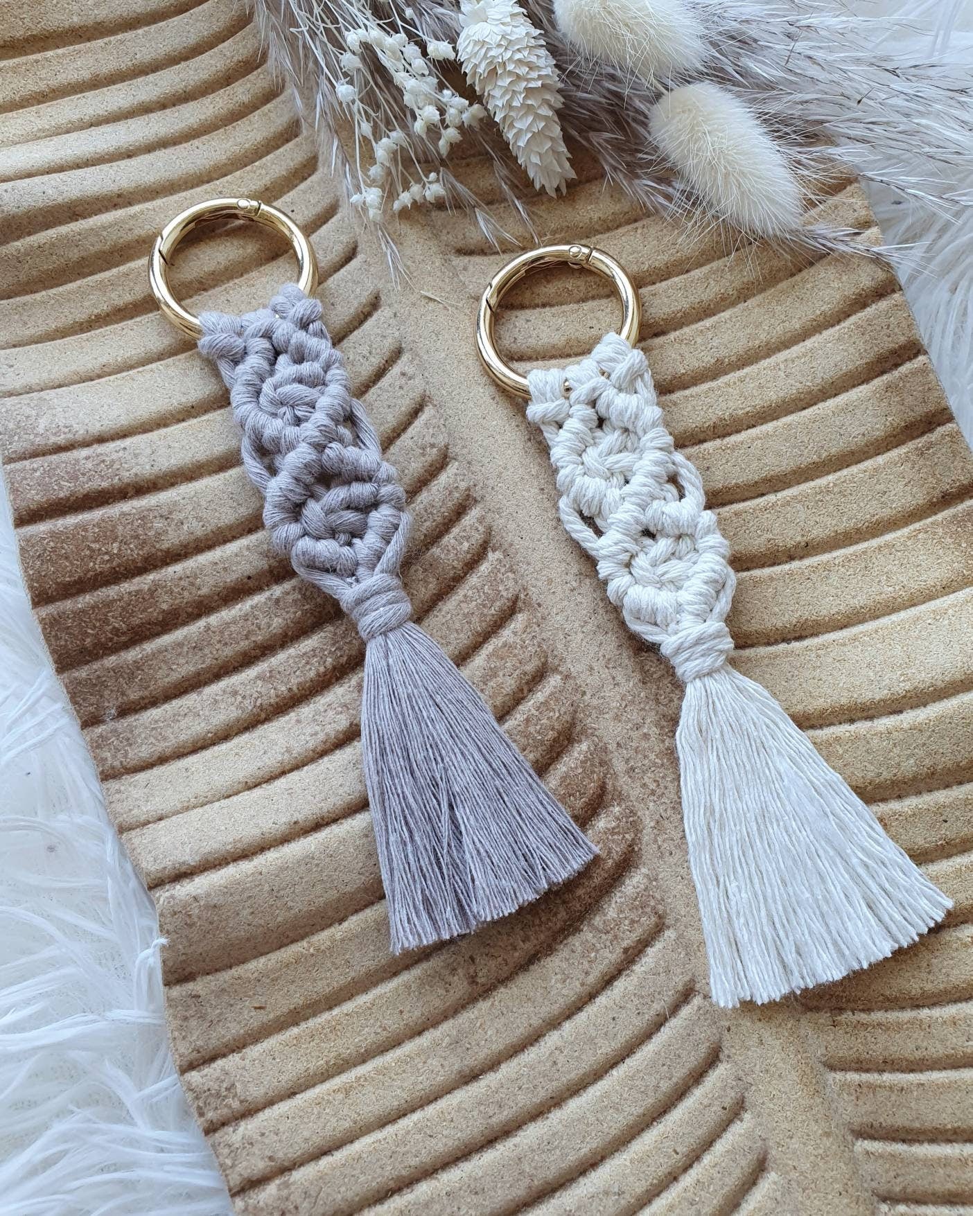 Makramee Schlüsselanhänger | Taschenanhänger | Anhänger | Boho-Stil | Keychain | Das Perfekte Geschenk