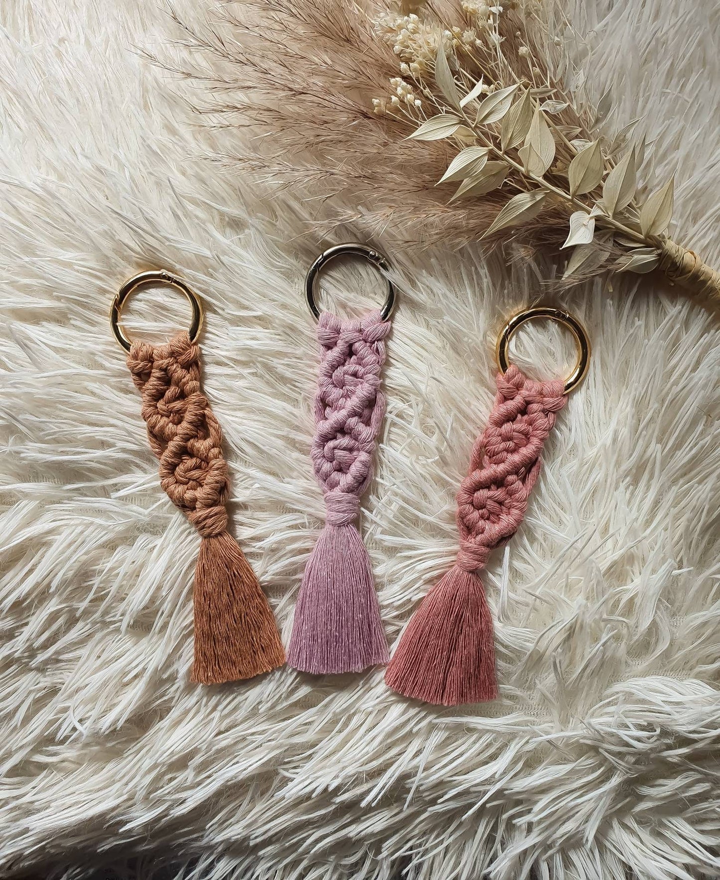 Makramee Schlüsselanhänger | Taschenanhänger | Anhänger | Boho-Stil | Keychain | Das Perfekte Geschenk