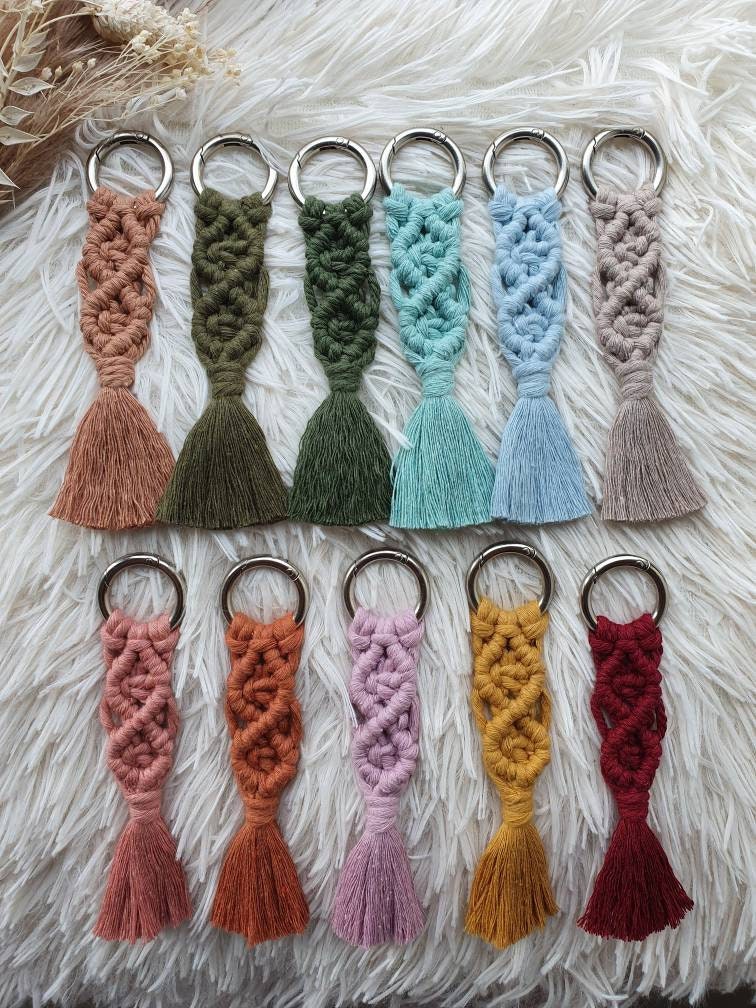 Makramee Schlüsselanhänger | Taschenanhänger | Anhänger | Boho-Stil | Keychain | Das Perfekte Geschenk