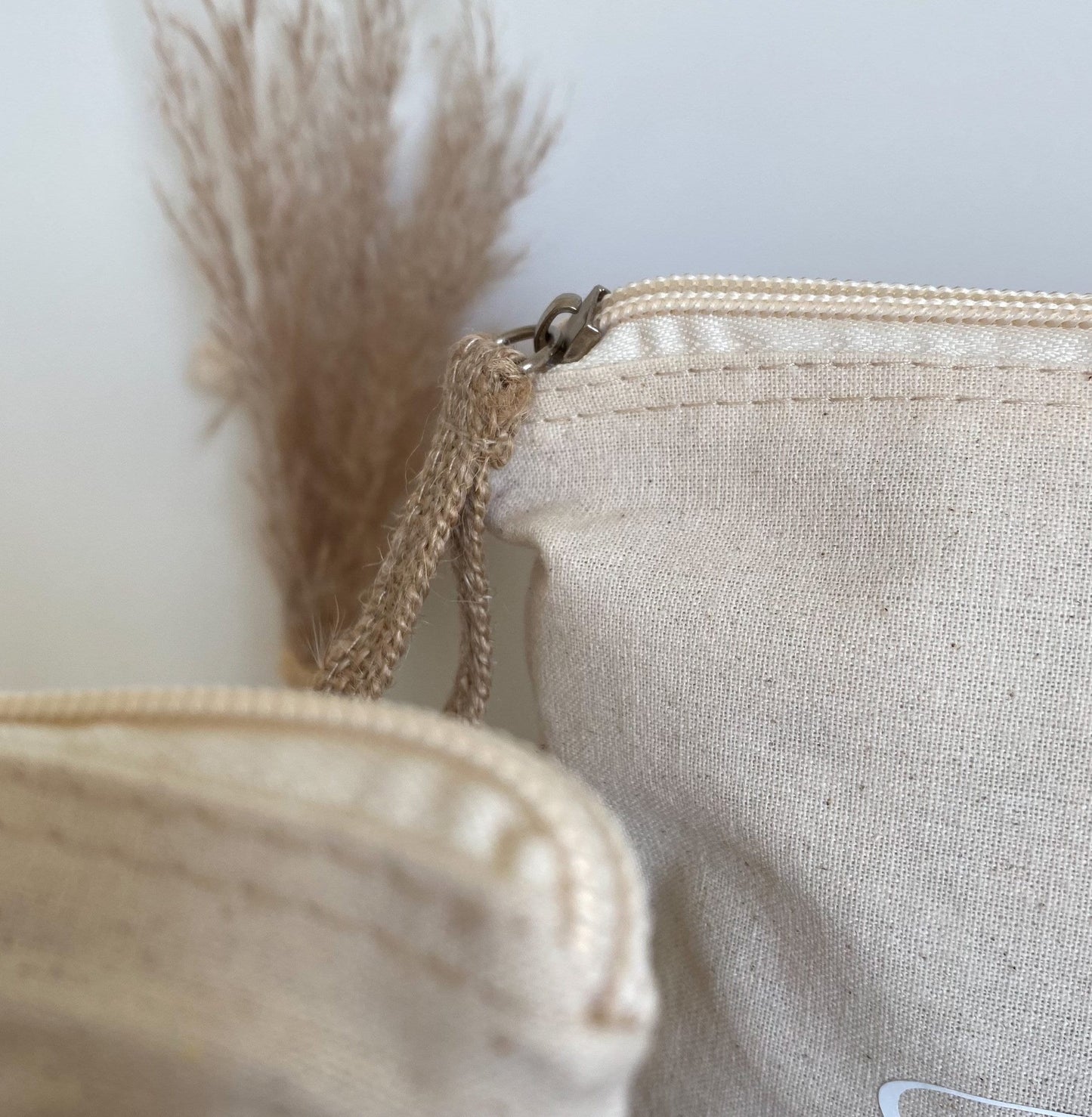 Personalisierte Kosmetiktasche aus Jute mit Namen