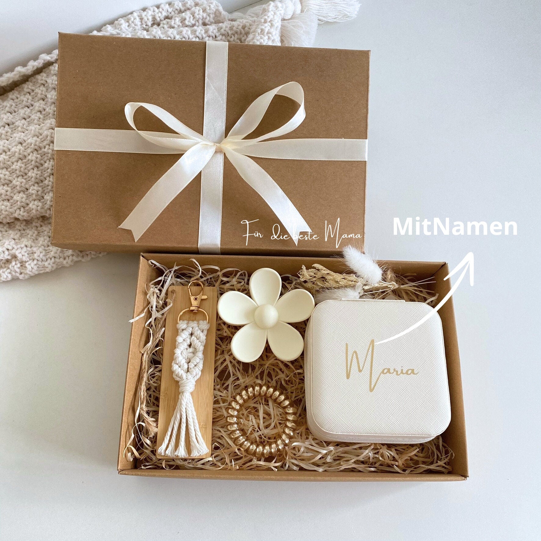 Mama Geschenksbox personalisiert | Muttertag | Geburtstag | Geschenkbox für Frauen | Muttertagsgeschenk Schmuckbox mit Namen Geschenkidee