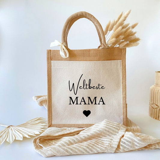 Jutetasche Weltbeste Mama