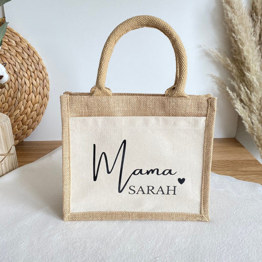 Personalisierte Jutetasche | Mama Oma | Einkaufstasche | Markttasche | Strandtasche | Geschenk Frau Mama | Geburtstag | Muttertag