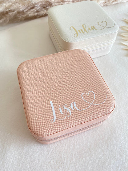 Personalisierte Schmuckbox mit Namen | Schmuckkästchen | Schmuck Organizer | Geschenk für Frauen und Mama | Geschenkidee | Geburtstag