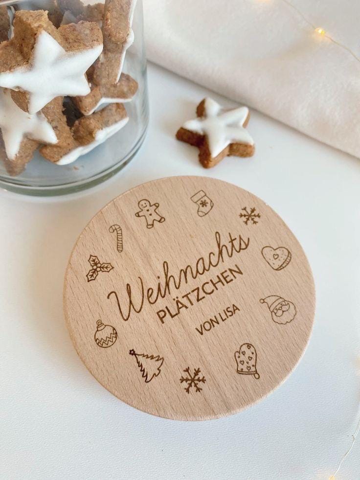 Personalisiertes Vorratsglas als Keksdose zu Weihnachten mit Name