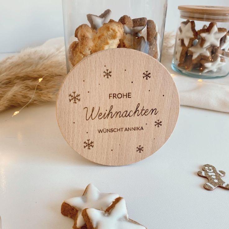 Personalisiertes Vorratsglas als Keksdose zu Weihnachten