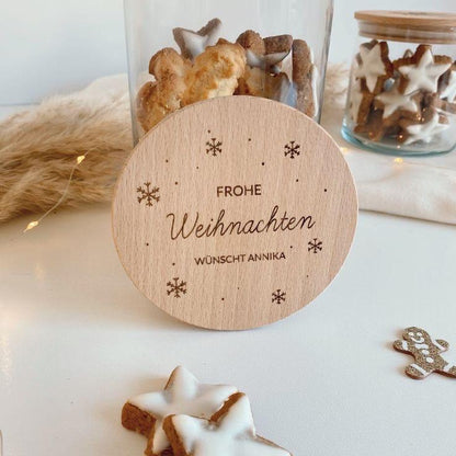 Personalisiertes Vorratsglas als Keksdose zu Weihnachten