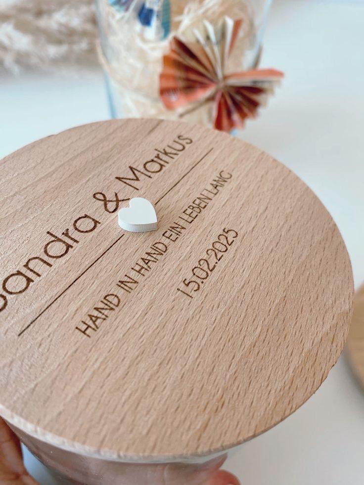 Personalisiertes Vorratsglas „Hand in Hand ein Leben lang“ zur Hochzeit