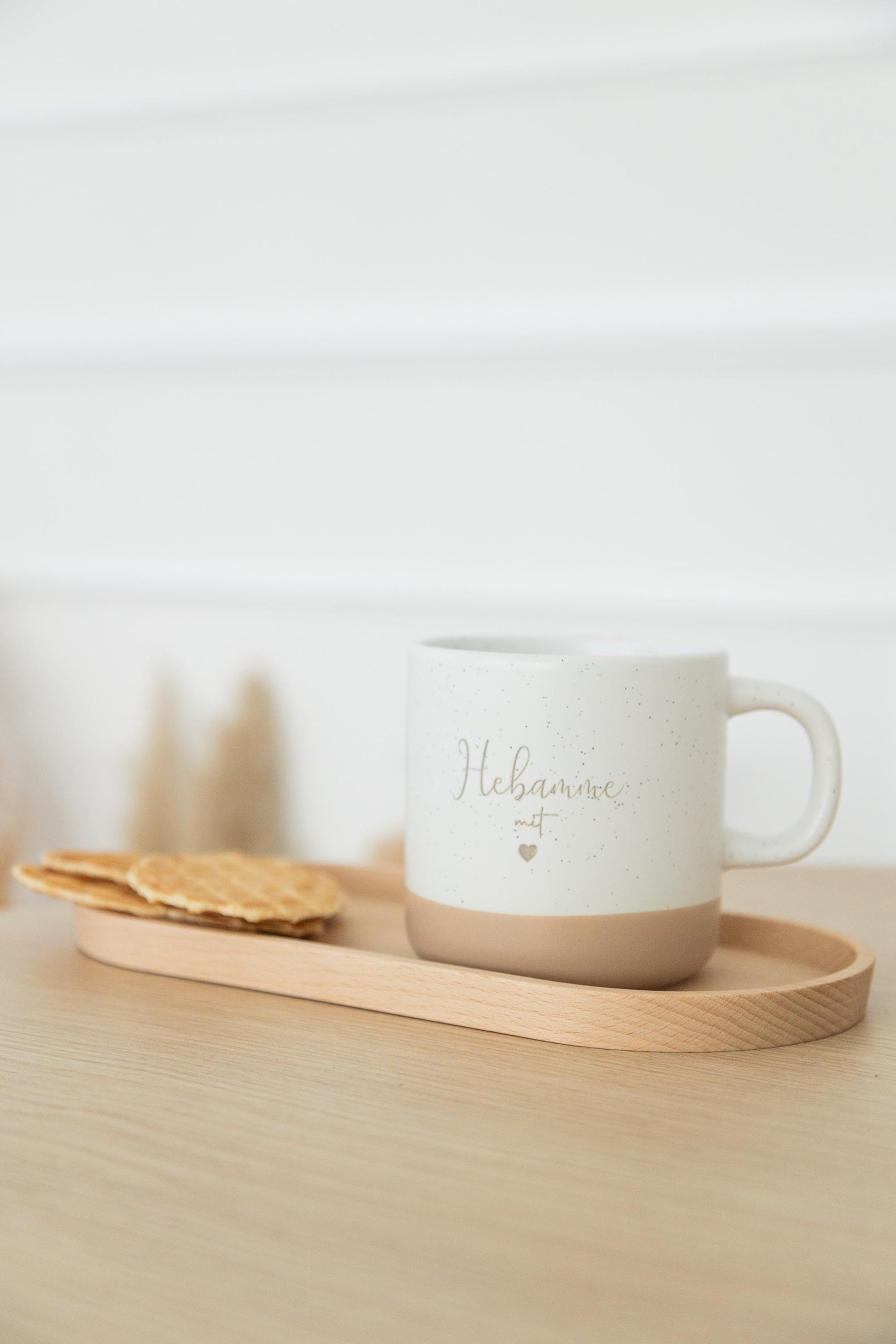 Keramiktasse „Hebamme mit Herz“ als Dankeschön