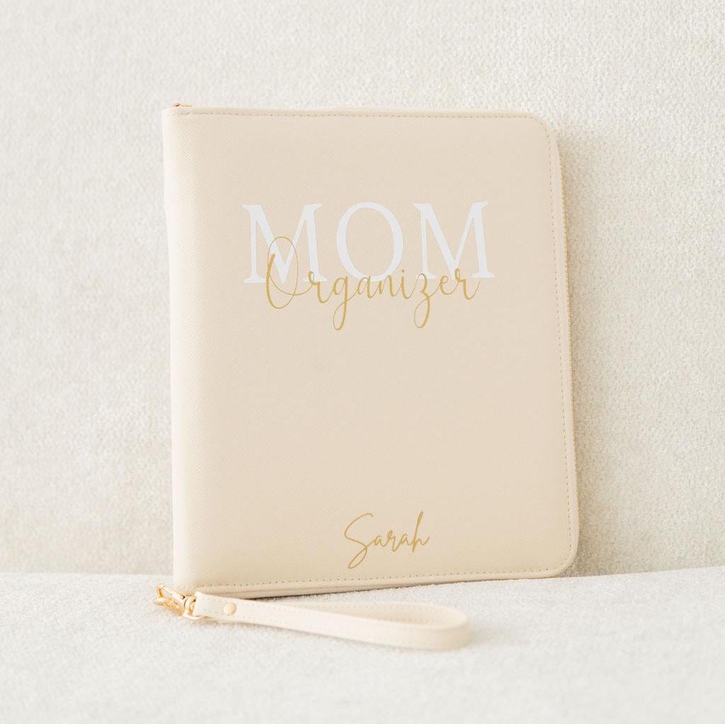 MOM Organizer | Personalisiert mit Namen | U-Heft Hülle | Planer personalisiert mit Wunschtext | Aufbewahrung Mutterpass, Impfpass