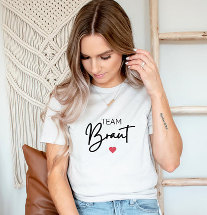 JGA T-Shirt für Braut, Team Braut und Trauzeugin