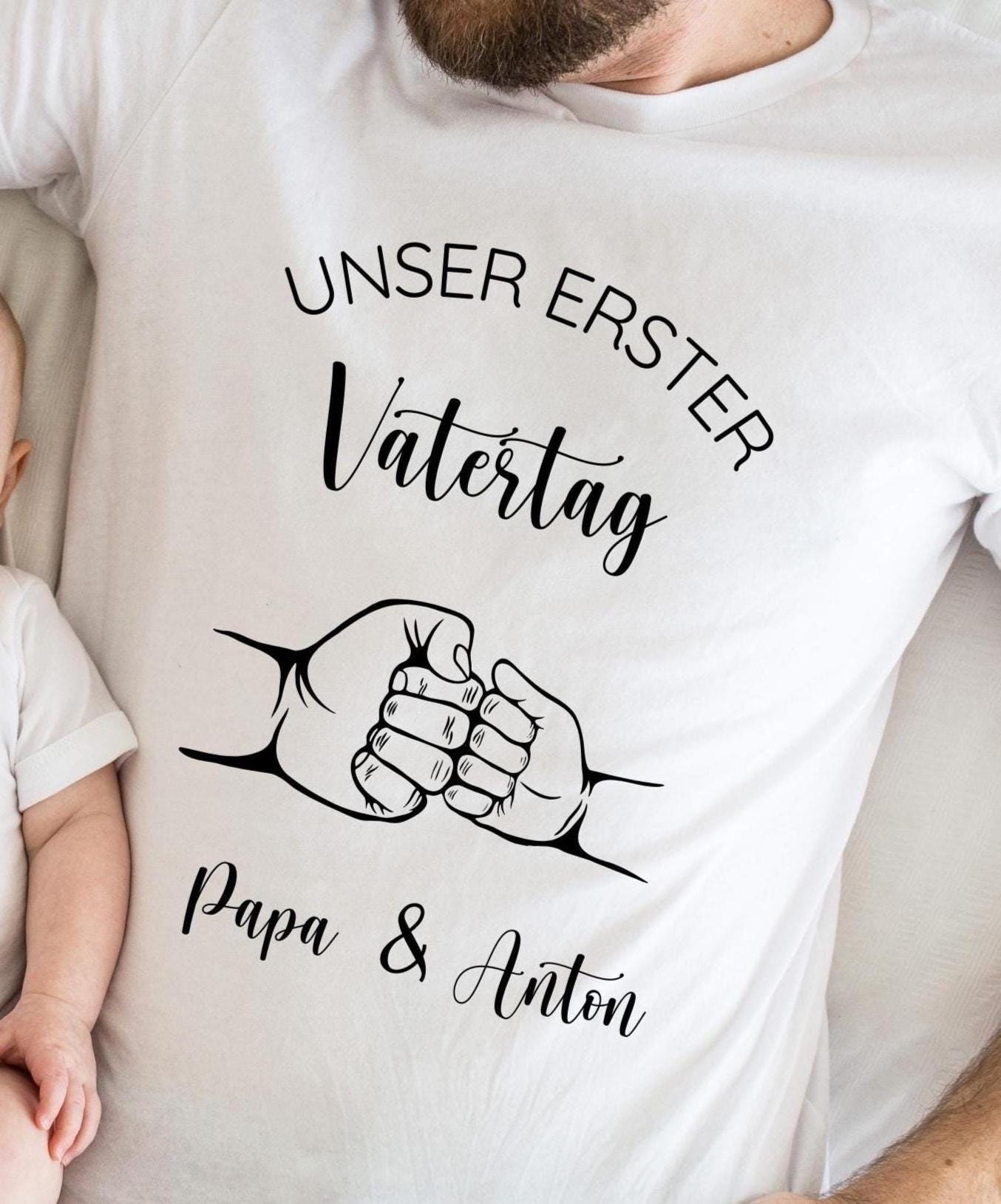 Personalisiertes Papa-Baby-Set „Erster Vatertag“ für Papa und Baby