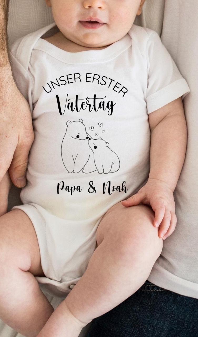 Personalisiertes Papa-Baby-Set „Unser erster Vatertag“