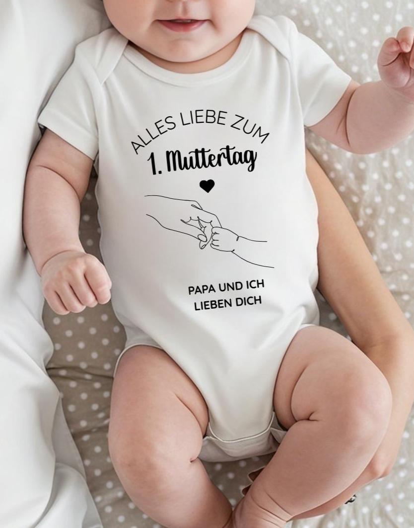 Personalisierter Babybody „Erster Muttertag“