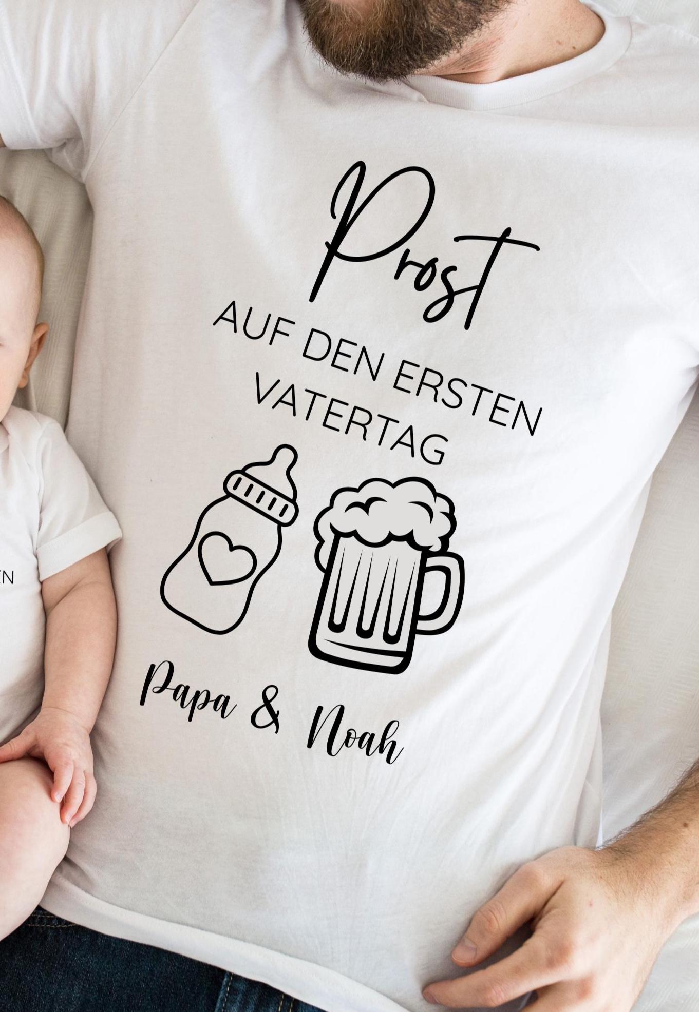 Personalisiertes Papa-Baby-Set „Erster Vatertag“