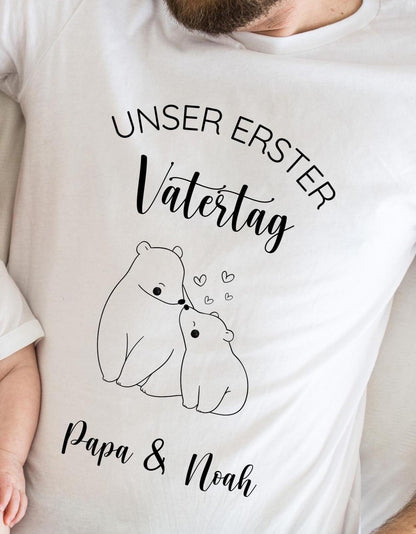 Personalisiertes Papa-Baby-Set „Unser erster Vatertag“