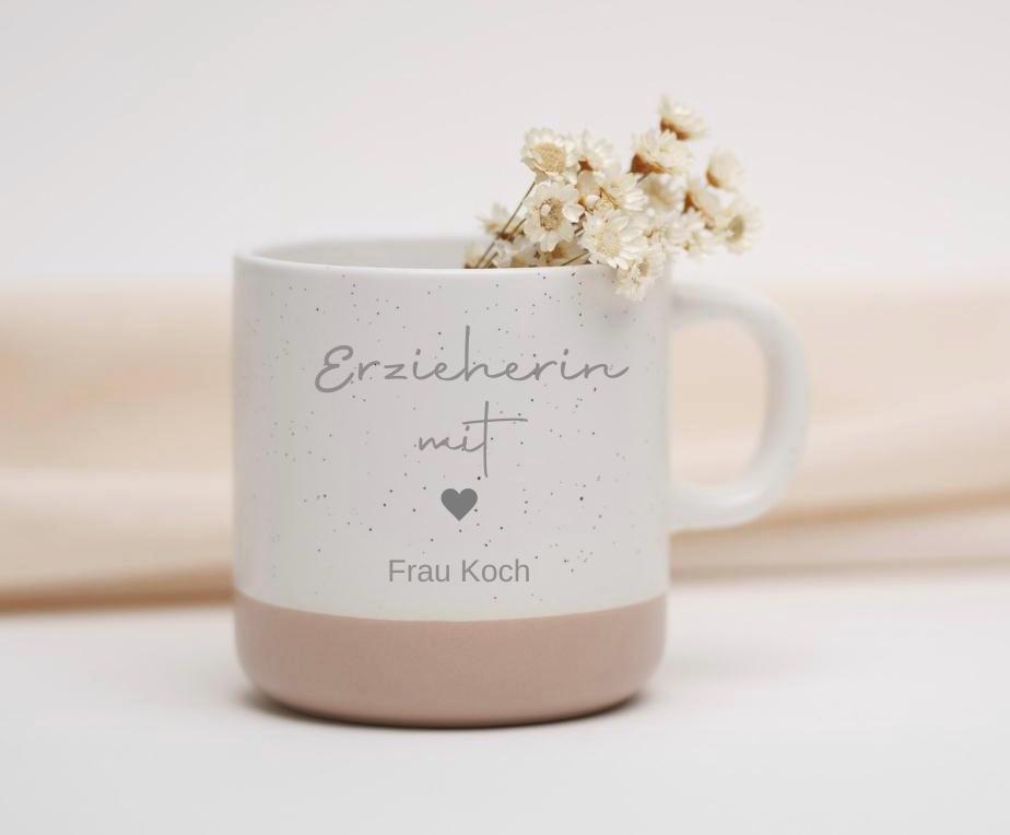 Geschenk Erzieherin | Kita Abschiedsgeschenk | Abschied | Dankeschön Geschenkidee | Tasse mit Gravur | Erzieherin mit Herz | Kindergarten
