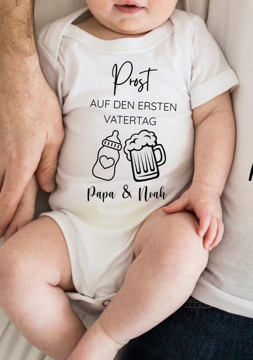 Personalisiertes Papa-Baby-Set „Erster Vatertag“