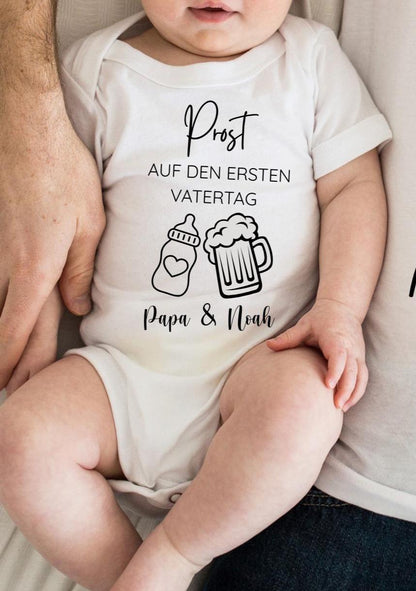 Personalisiertes Papa-Baby-Set „Erster Vatertag“