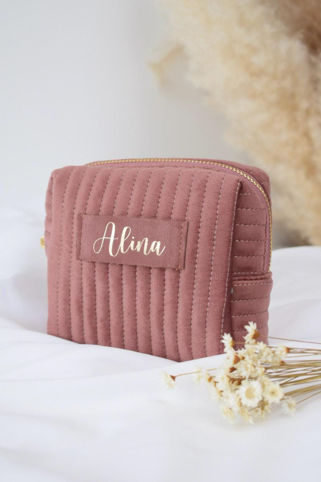 Personalisierte Kosmetiktasche mit Namen in Klein oder Groß