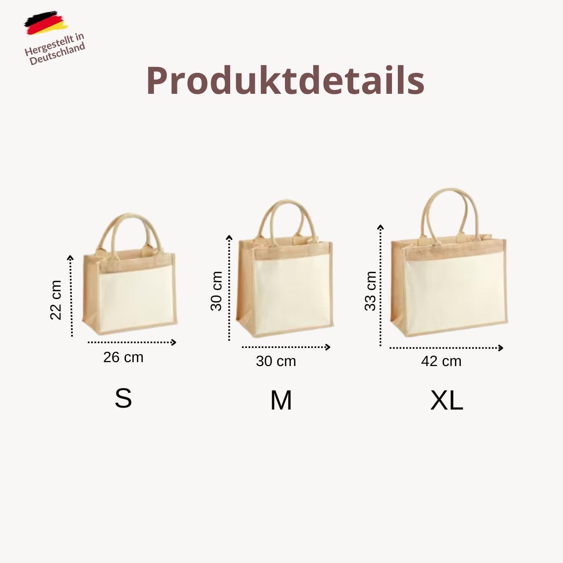 Personalisierte Jutetasche „mit Herz“ für Lehrerin und Erzieherin