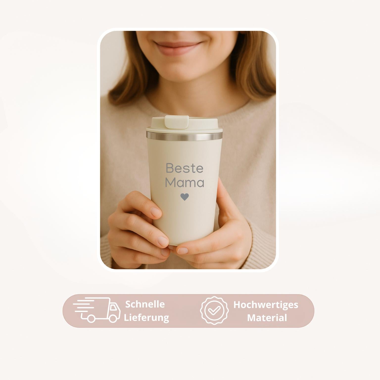 Personalisierter Becher mit deinem Text | Wunschtext | Thermobecher mit Namen | Kaffeebecher mit Gravur | Kaffee Tee | Geschenkidee