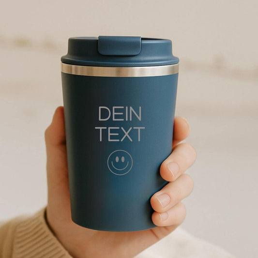Personalisierter Becher mit deinem Text | Wunschtext | Thermobecher mit Namen | Kaffeebecher mit Gravur | Kaffee Tee | Geschenkidee