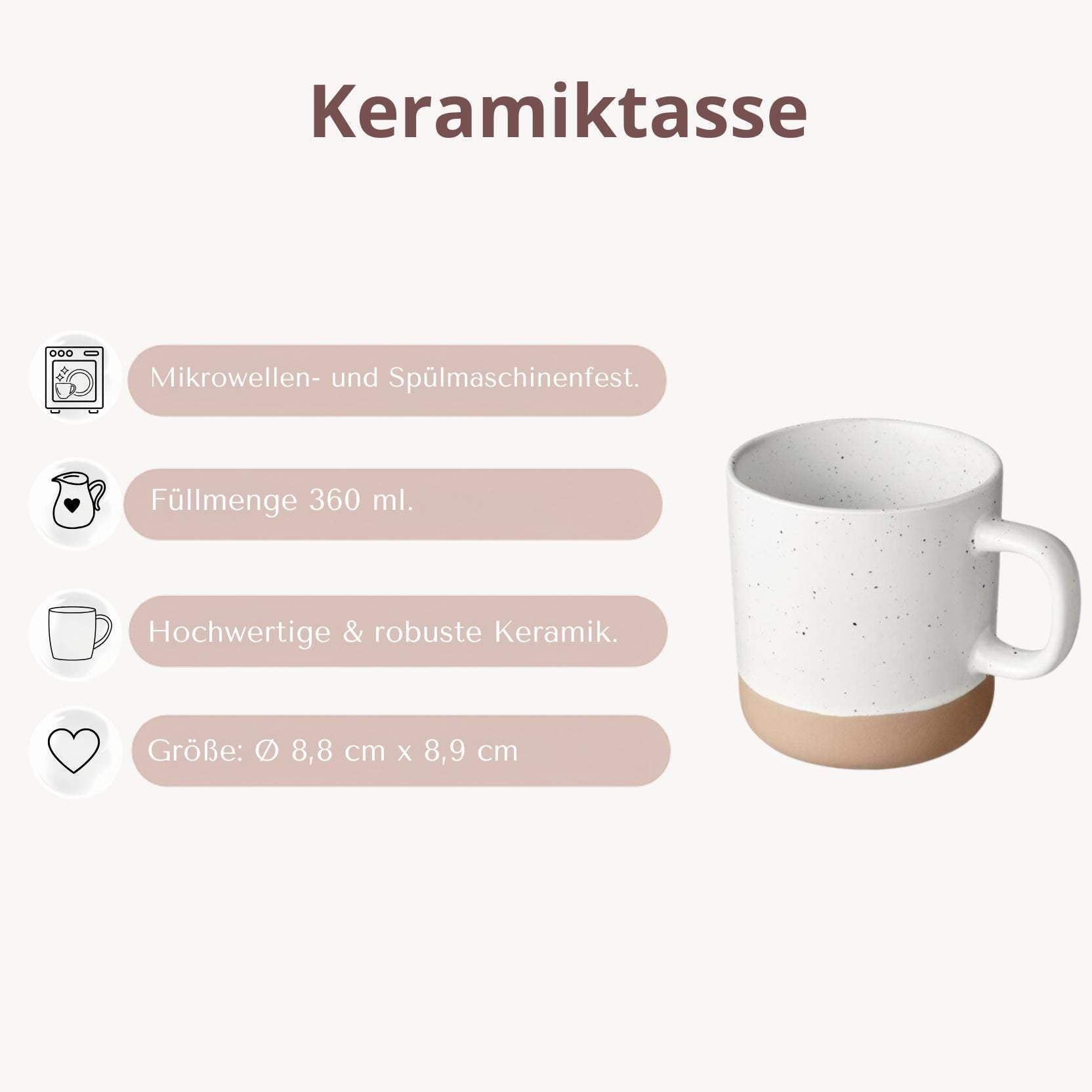 Personalisierte Keramiktasse „Mr / Mrs“ zur Hochzeit