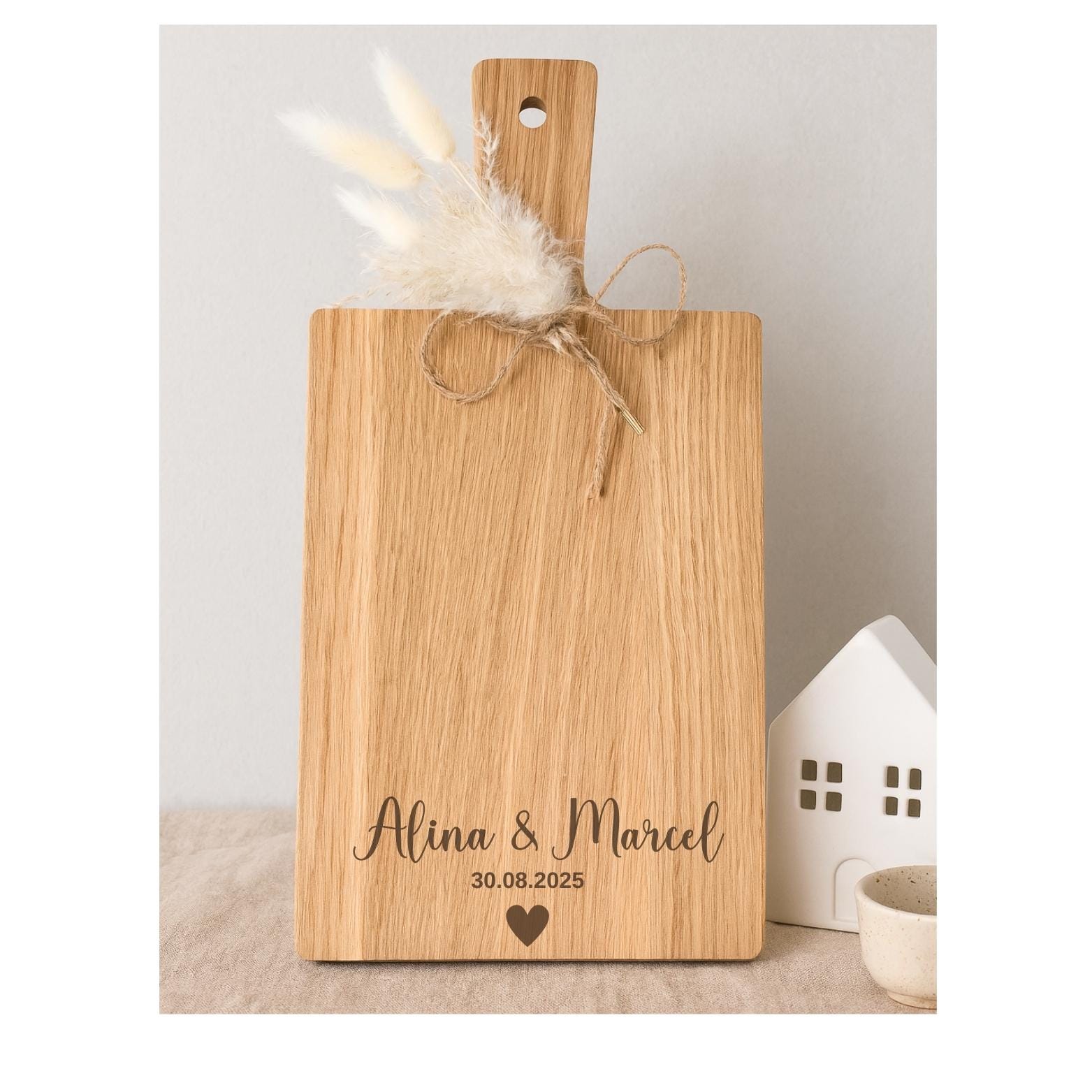 Personalisiertes Hochzeitsgeschenk | Schneidebrett mit Namen und Datum | Brautpaar | Geldgeschenk Idee Geschenk Hochzeit | Verlobung Einzug