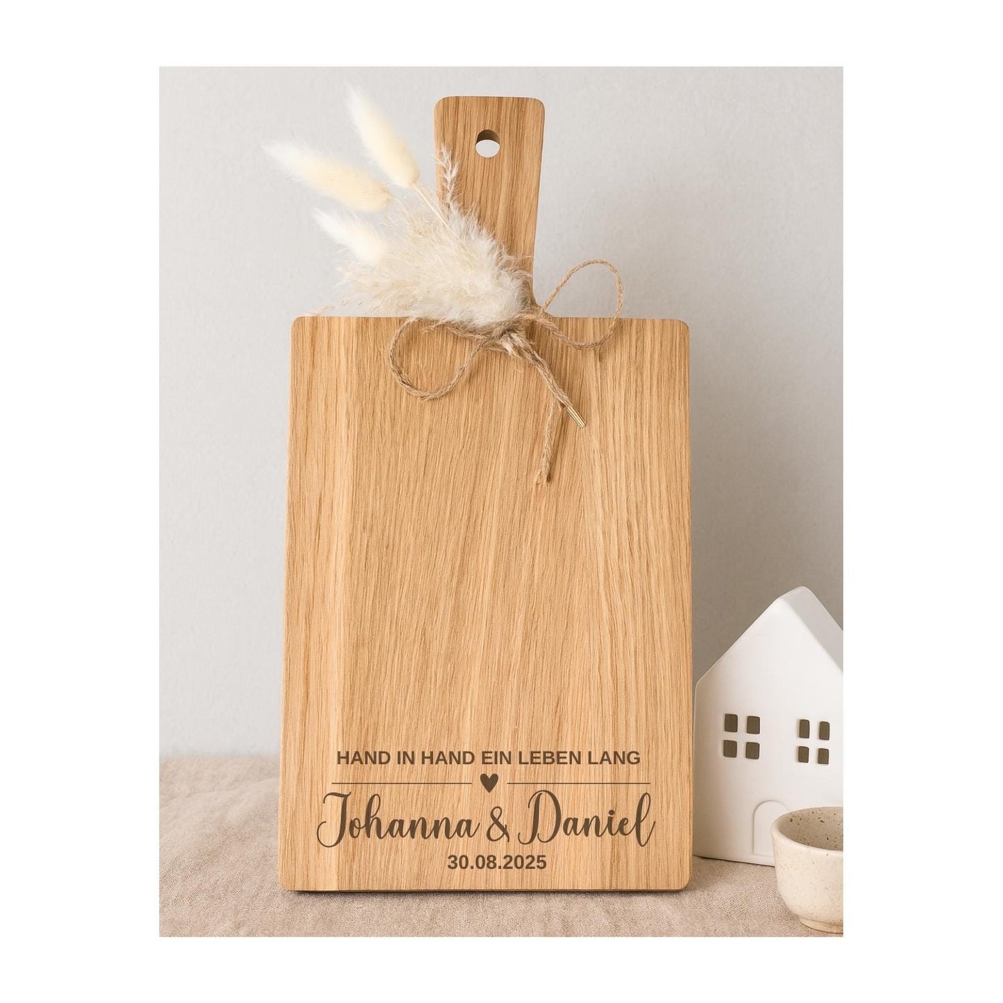 Personalisiertes Hochzeitsgeschenk | Schneidebrett mit Namen und Datum | Brautpaar | Geldgeschenk Idee | Geschenk Hochzeit | Einzug