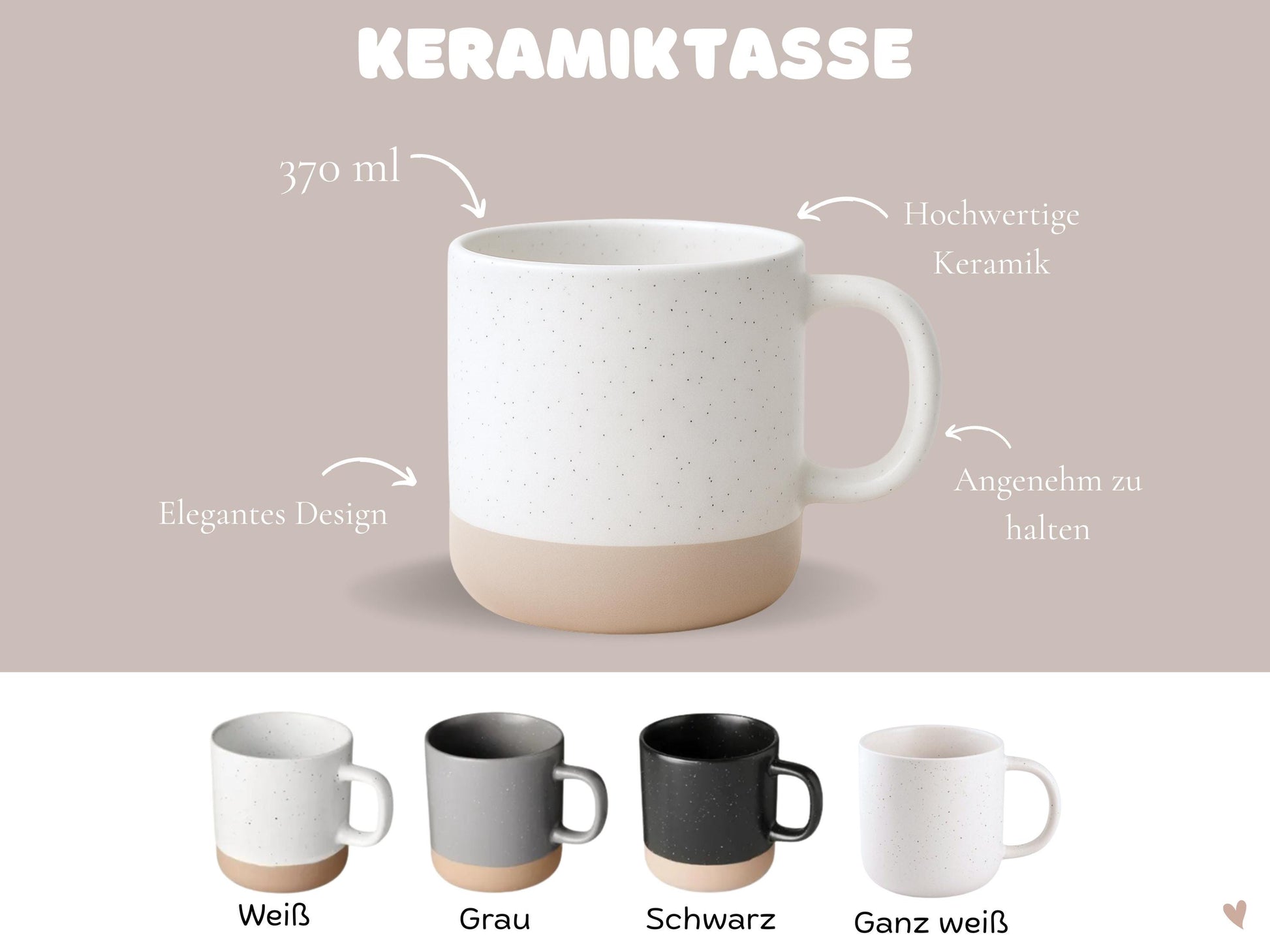 Personalisierte Tasse „Lehrerin mit Herz“ für Schule und Kita