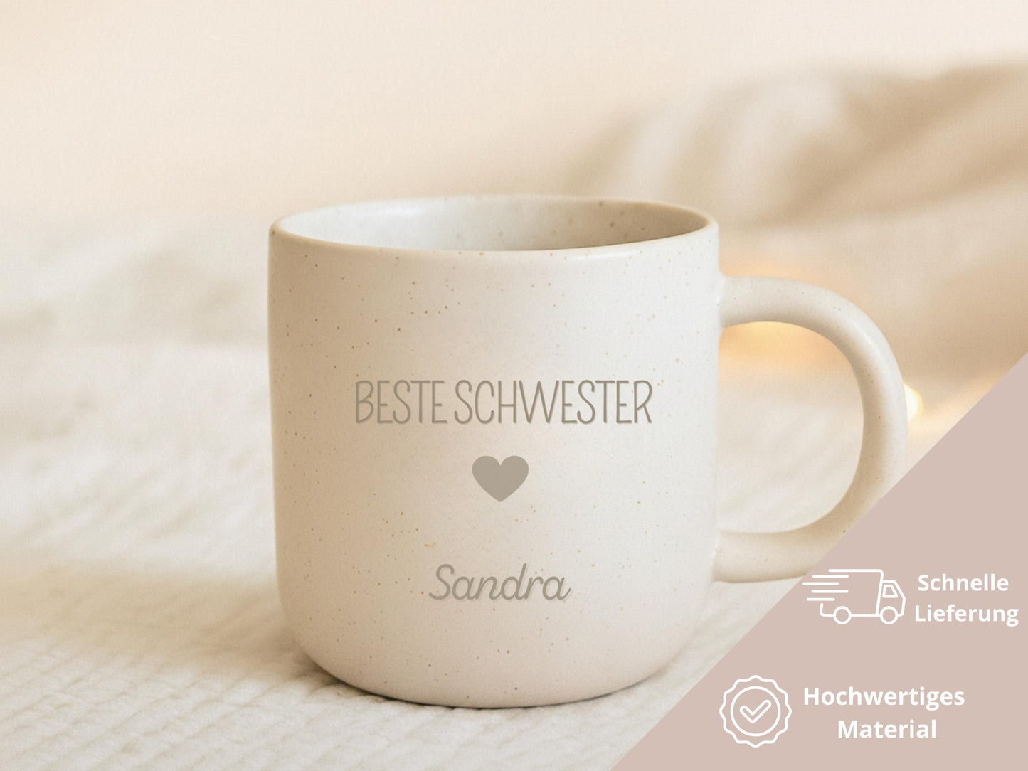 Personalisierte Keramiktasse „Beste Mama / Bester Papa“