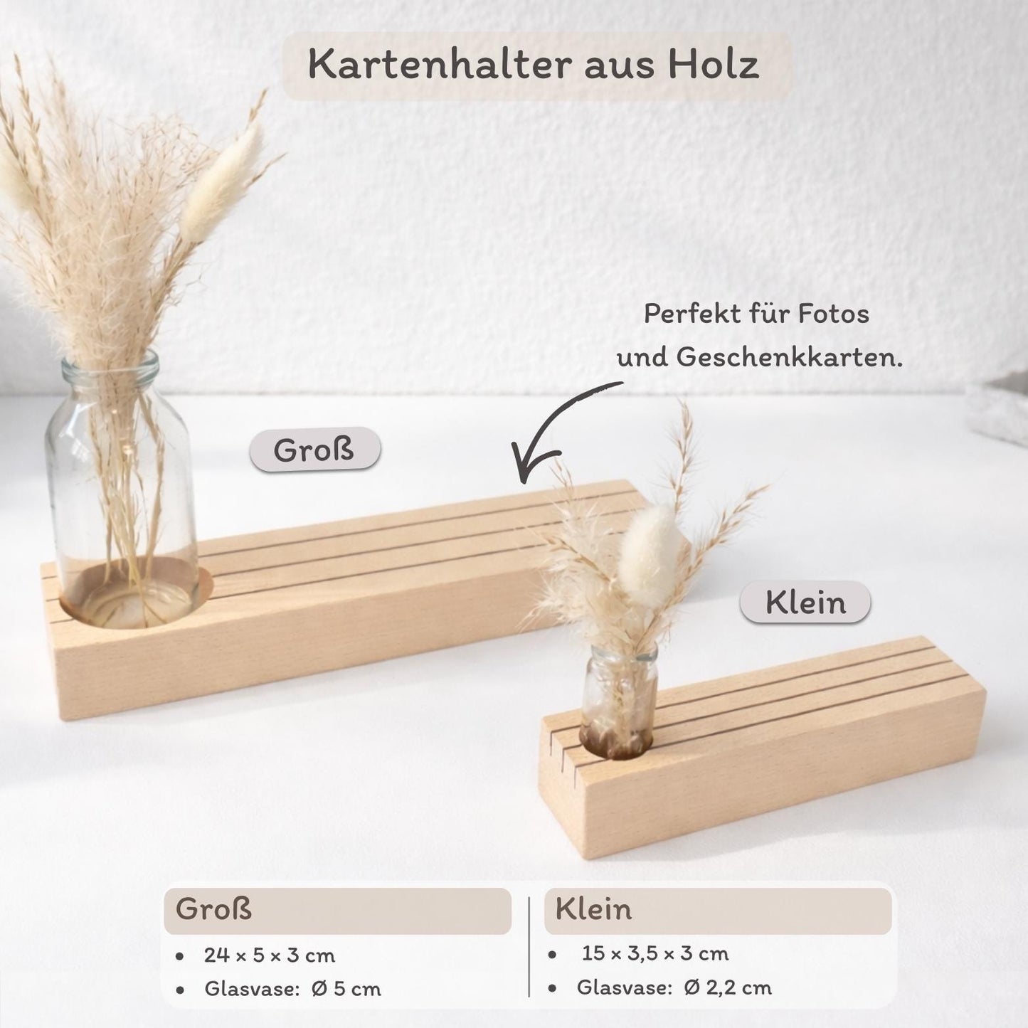 Personalisierter Kartenhalter | Hochzeitsgeschenk | Geldgeschenk | Geschenk Hochzeit Brautpaar | Fotoständer mit Gravur Namen und Datum