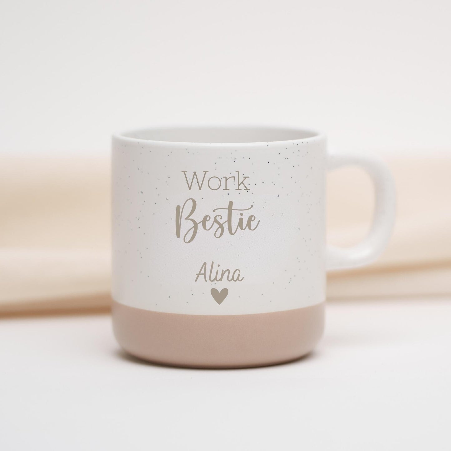 Personalisierte „Work Bestie“ Keramiktasse mit Name