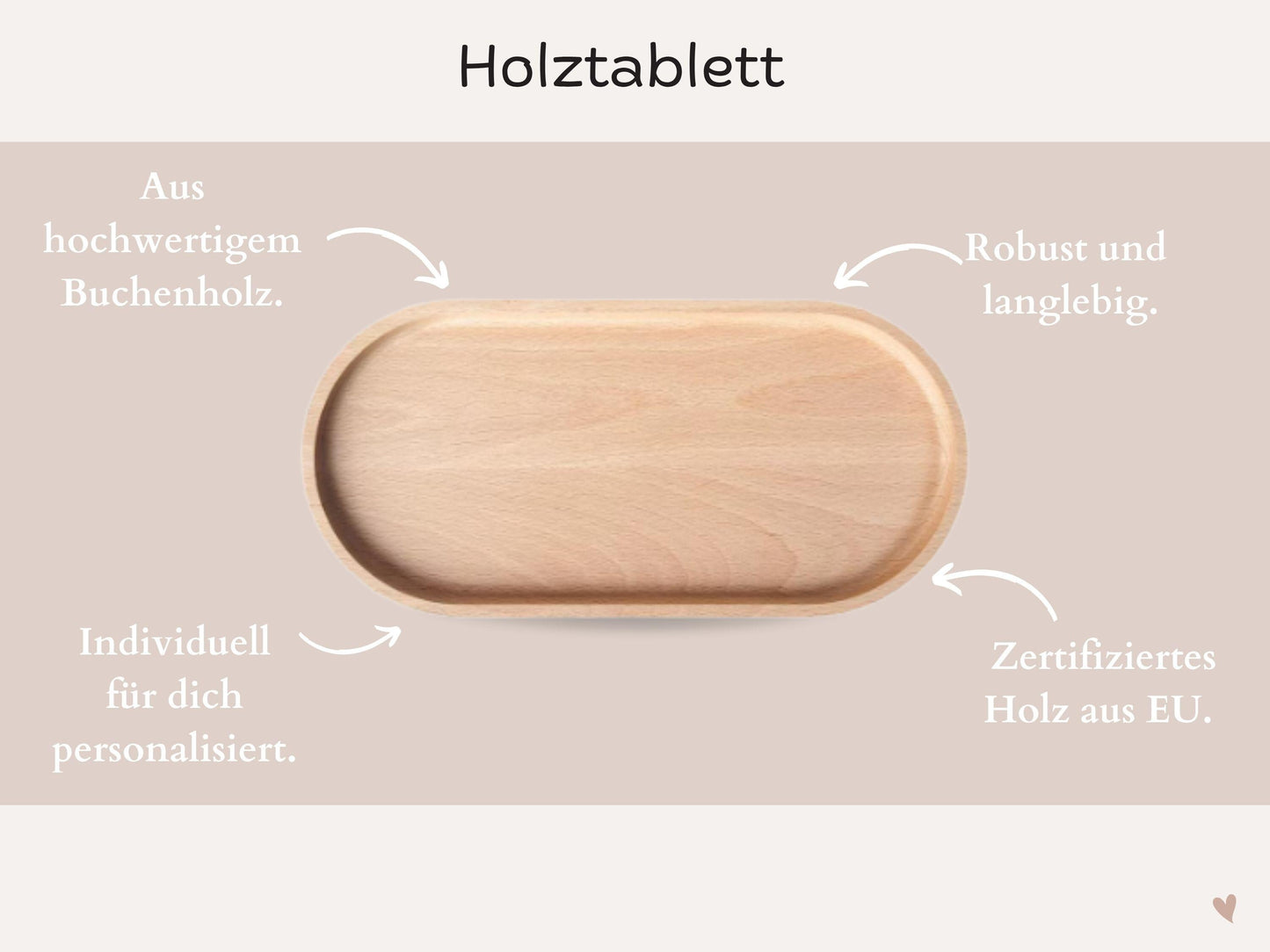 Personalisiertes Holztablett „Mamas kleine Auszeit“