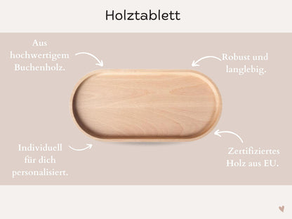 Personalisiertes Holztablett „Mamas kleine Auszeit“