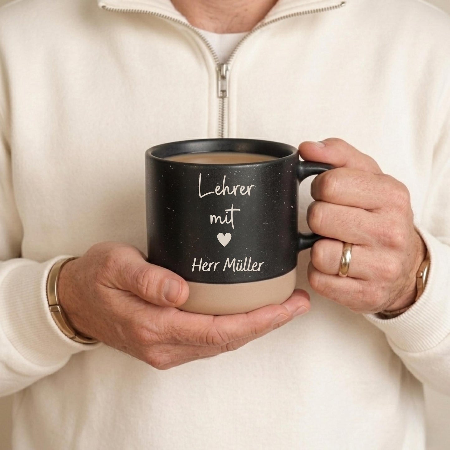 Personalisierte Tasse „Lehrerin mit Herz“ für Schule und Kita