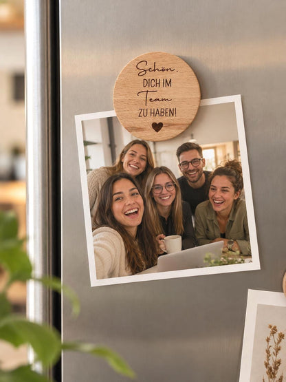 Teamgeschenk mit Holzmagnet & Geschenkkarte – Produktansicht 3