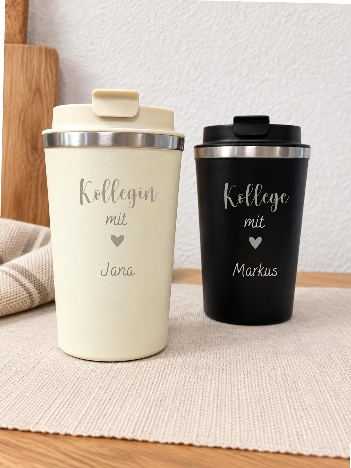 Thermobecher „Kollegin mit Herz“, 360 ml – Produktansicht 2