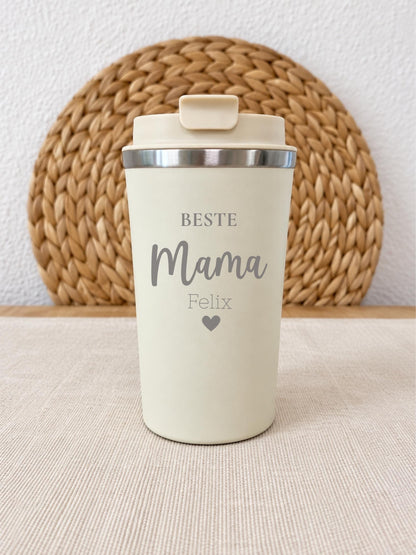 Thermobecher für Mama & Papa, Mit Name