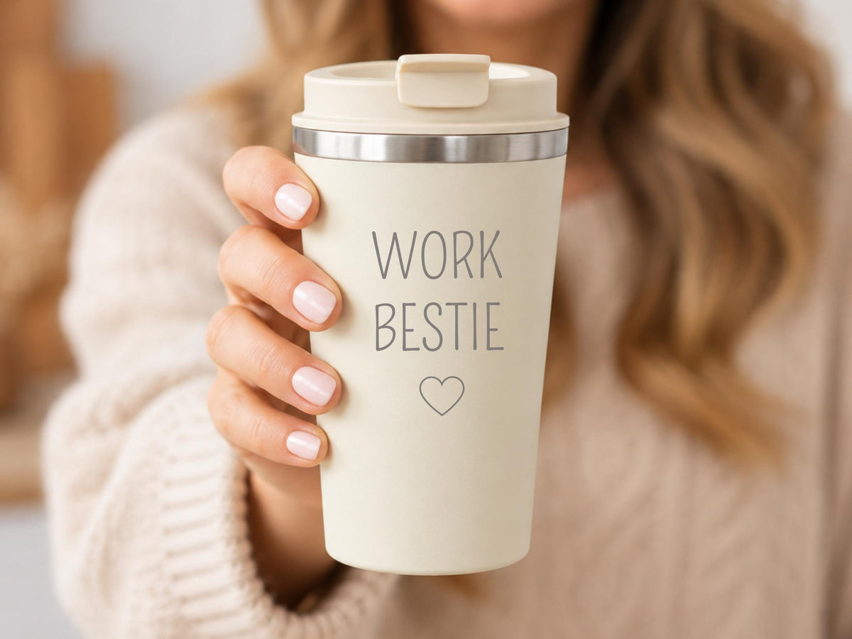 Thermobecher „Work Bestie“ aus Edelstahl, 360 ml