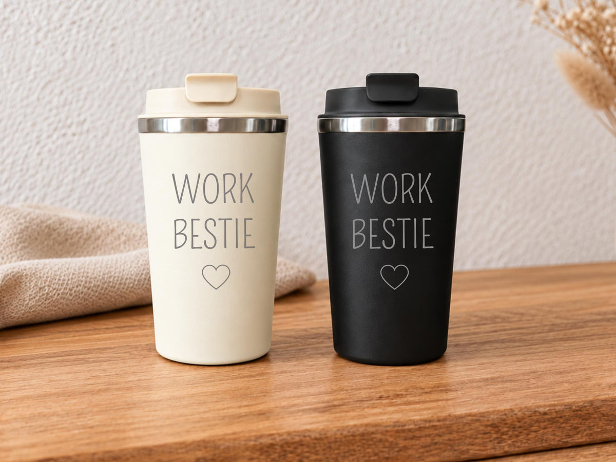 Thermobecher „Work Bestie“ aus Edelstahl, 360 ml – Produktansicht 4