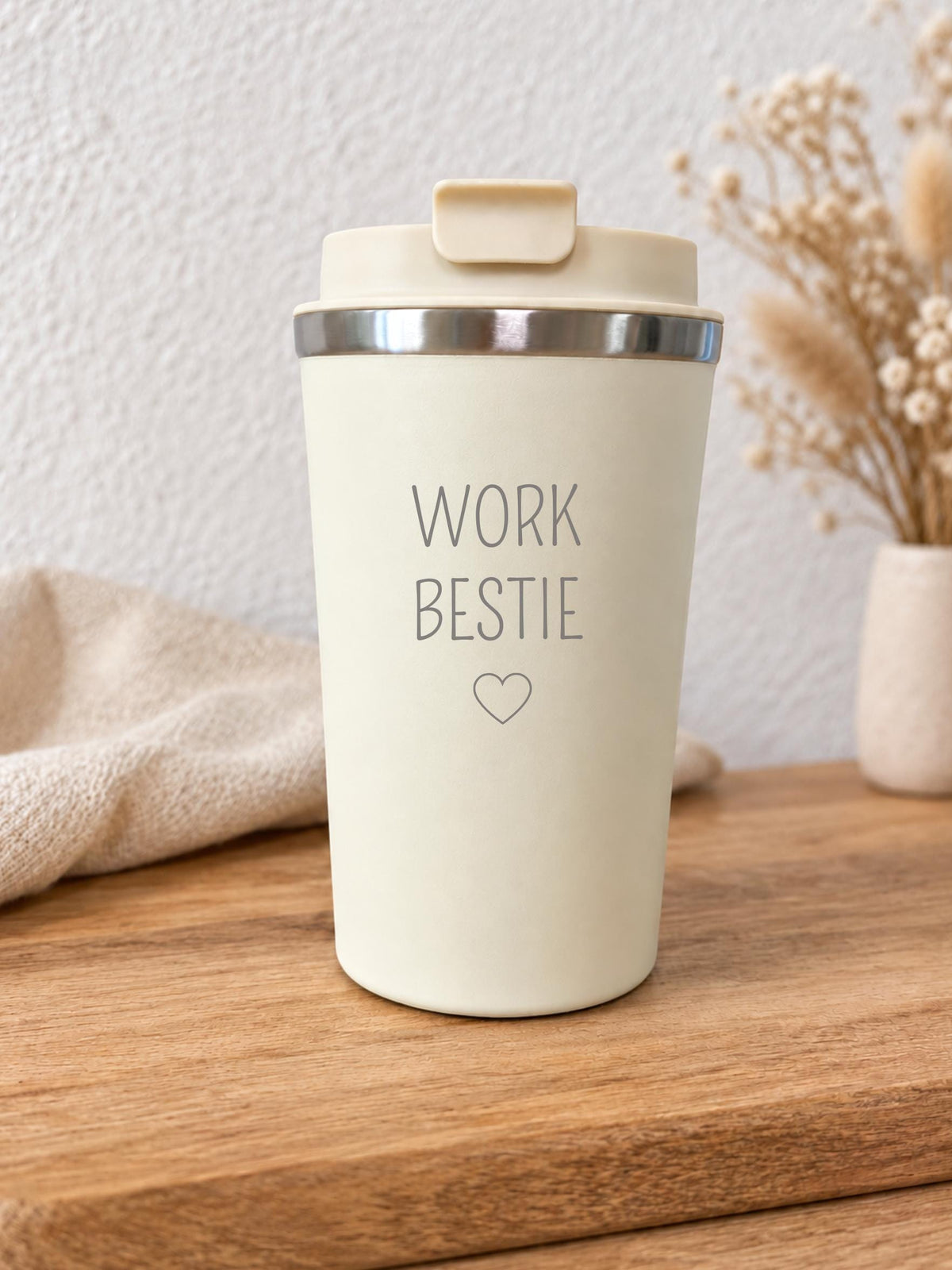 Thermobecher „Work Bestie“ aus Edelstahl, 360 ml – Produktansicht 2