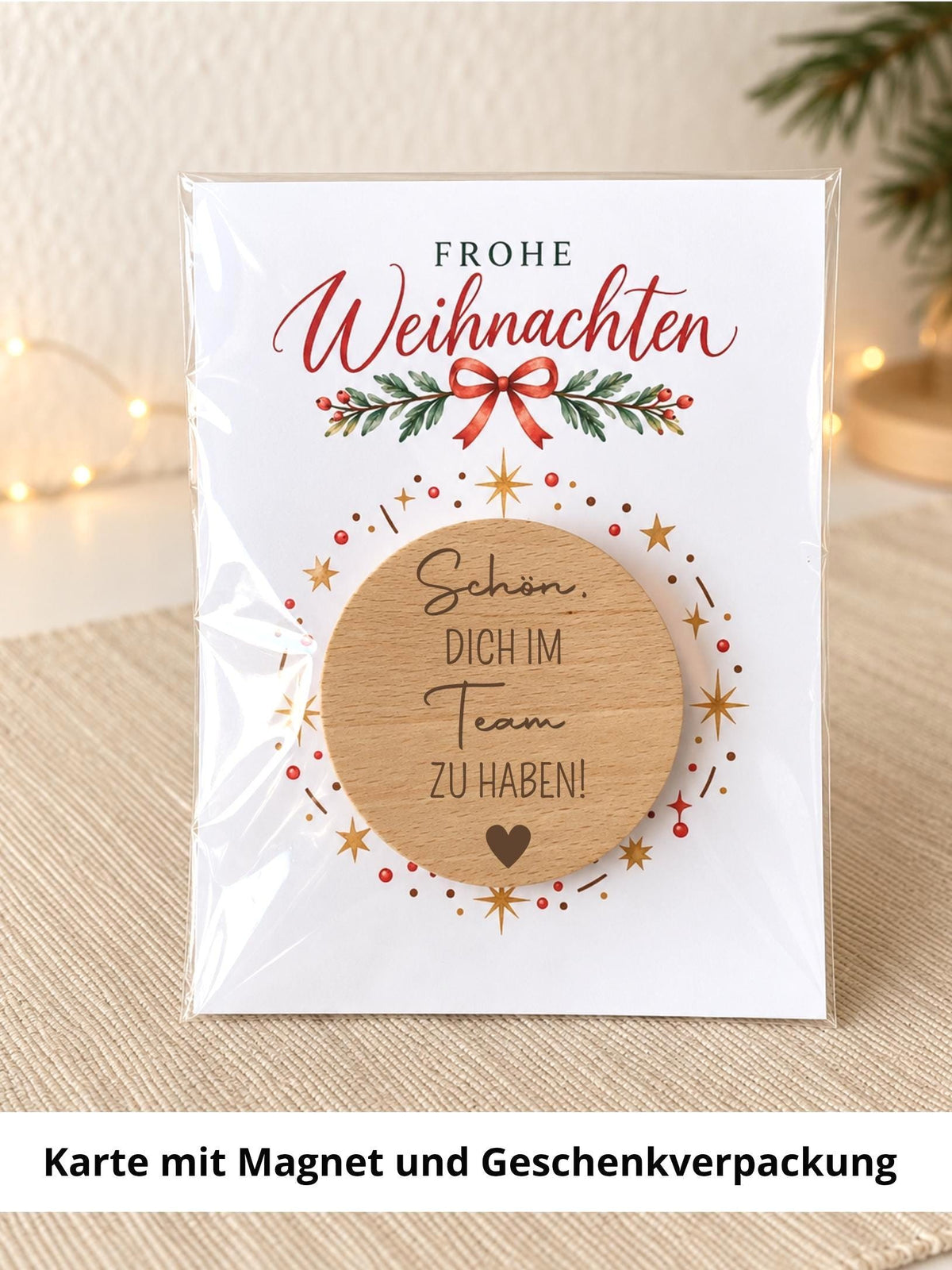 Teamgeschenk mit Holzmagnet & Geschenkkarte – Produktansicht 2