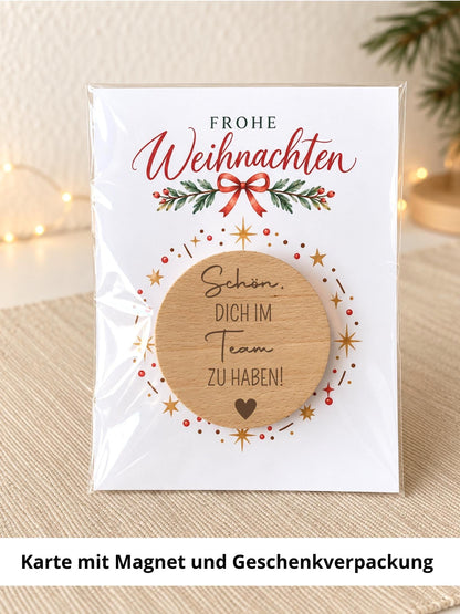 Teamgeschenk mit Holzmagnet & Geschenkkarte – Produktansicht 2