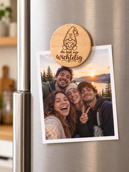 Wichtelgeschenk „Du bist mir wichtelig“, Holzmagnet – Produktansicht 3