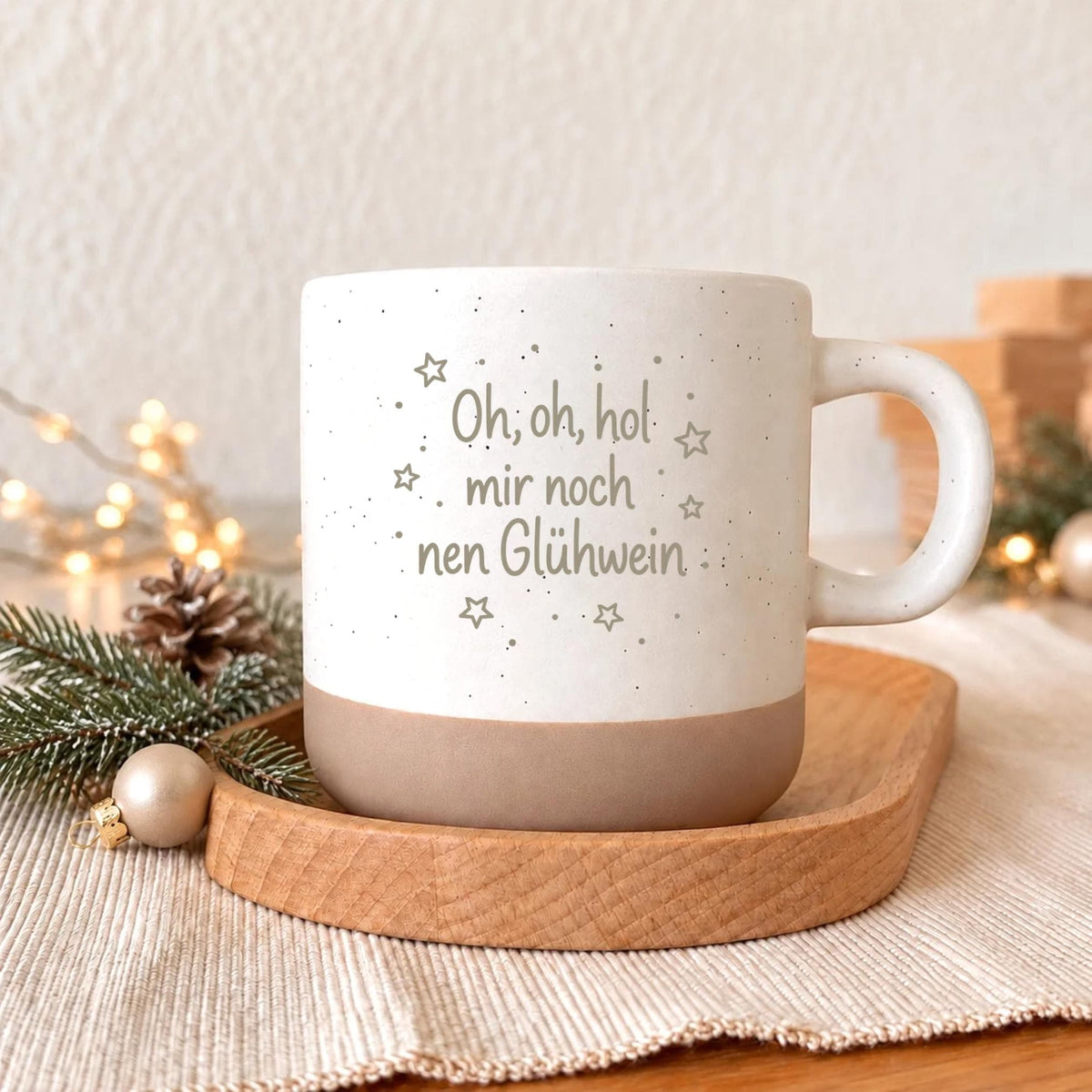 Keramiktasse „Oh, oh, hol mir noch nen Glühwein“